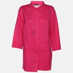 Elena Miro Pink Ramie 3/4 Sleeve Shirt Xl